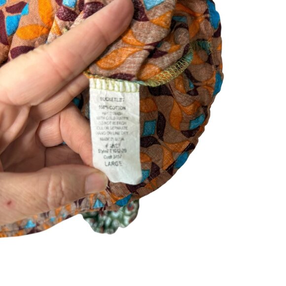 Womens Boho Long Sleeve Floral & Geometric Print Top By Bucket List Lightweight - Picture 6 of 6